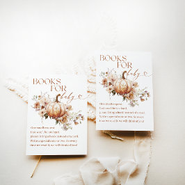 Cartão De Informações Pumpkin WildFlower Boho Fall Book