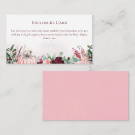 Cartão De Informações Pumpkins de Queda