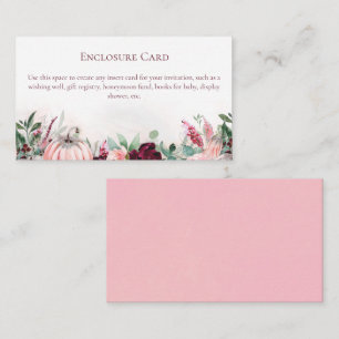 Cartão De Informações Pumpkins de Queda