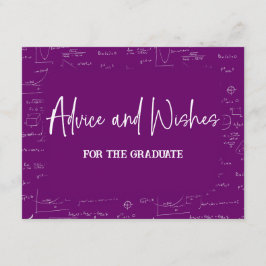 Cartão De Informações Purple Advice and Wishes for the Graduate 