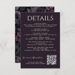 Cartão De Informações Purple Moody Floral