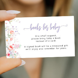 Cartão De Informações Purple wildflower baby in bloom Books for Baby 