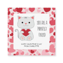 Purrfect Friend Cat Classroom Valentine