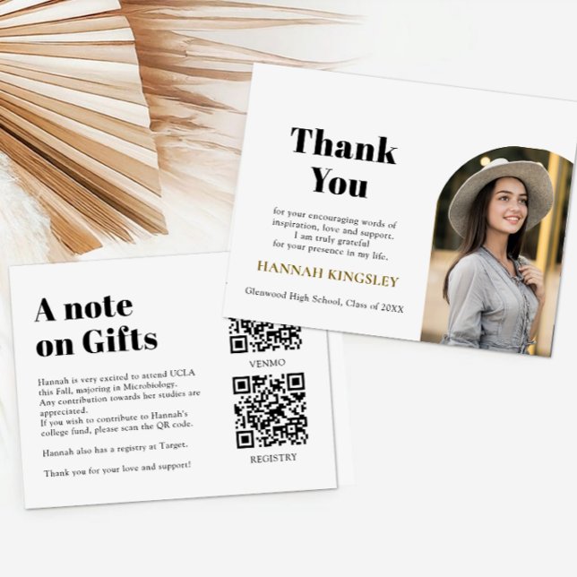 Cartão De Informações QR Code Collage Fund -cum-Thank You Grad (Criador carregado)