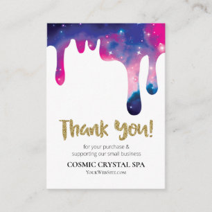 Cartão De Informações *~* QR COSMIC DRIP - AGRADECIMENTO A VOCÊ A Revis