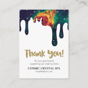 Cartão De Informações *~* QR COSMIC DRIPS - Logotipo THANK YOU AP8 Revi