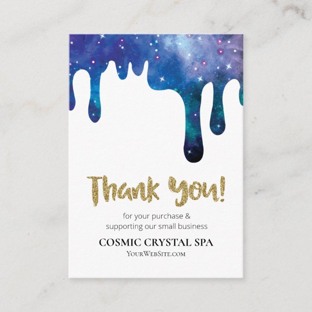 Cartão De Informações *~* QR . LOGO CÓSMICO OBRIGADO Revisão de DRIPS AP (Frente)