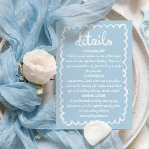 Cartão De Informações Quadro Branco Azul-Escuro Ilustrado Mão-branca