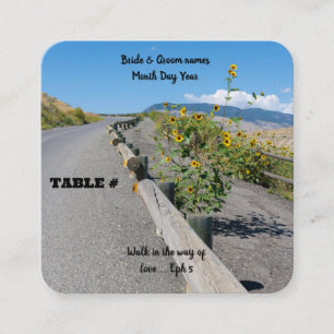 Cartão De Informações Quadro de flores da estrada ocidental do país casu