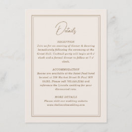 Cartão De Informações Quadro de Ornamentado simples mínimo