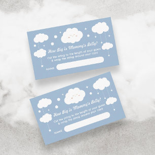 Cartão De Informações Qual é o tamanho do jogo de Chá de fraldas da Nuve