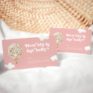 Cartão De Informações Qual É O Tamanho Dos Bilhetes Da Bela, Balões De U