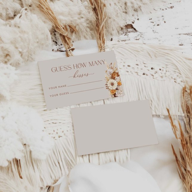 Cartão De Informações Quantos Beijos Jogo da Noiva Quantos (Criador carregado)