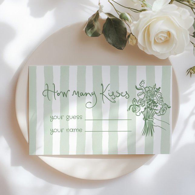 Cartão De Informações Quantos beijos são verdes (Criador carregado)