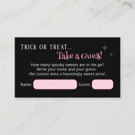 Cartão De Informações Quantos Canais O Jogo De Chá de fraldas De Hallowe