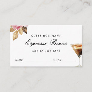 Cartão De Informações Quantos Chás de panela Espresso Beans