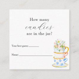 Cartão De Informações Quantos estão na placa de gabinete do jogo do Chá