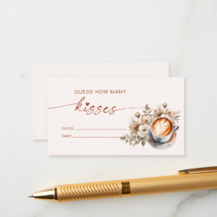 Cartão De Informações Quantos Kisses Joga Chá de panela