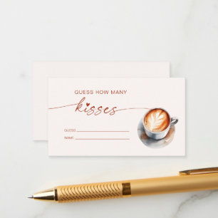 Cartão De Informações Quantos Kisses Joga Chá de panela