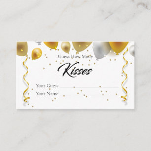 Cartão De Informações Quantos Kisses Jogo Bridal