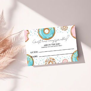 Cartão De Informações Quantos SPrinkles No Jogo do Chá de fraldas Jar