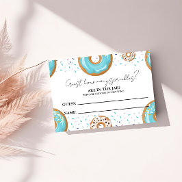 Cartão De Informações Quantos SPrinkles No Jogo do Chá de fraldas Jar