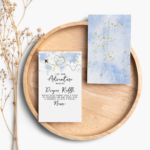 Cartão De Informações "Que A Aventura Comece!" Chá de fraldas de Mapa vi