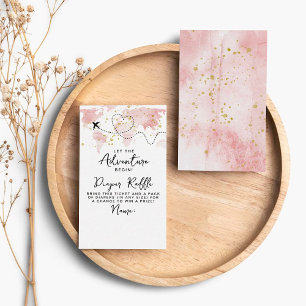 Cartão De Informações "Que A Aventura Comece!" Chá de fraldas de Mapa vi