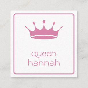 Cartão De Informações Queens Rule Pink Crown
