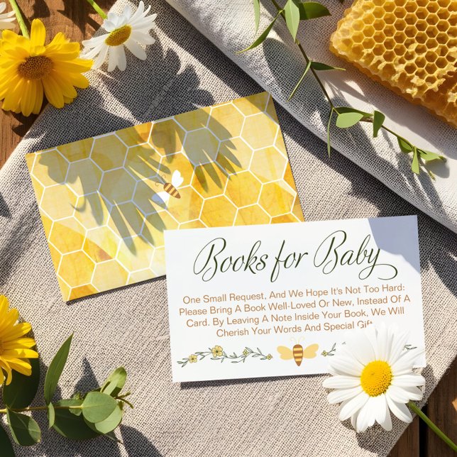 Cartão De Informações Querido Mel No Caminho Livros Para Bebê (Sweet Little Honey On The Way Books For Baby Enclosure Card)