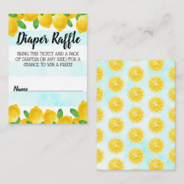 Cartão De Informações Raffle Chá de fraldas de árvore de limão de aquare