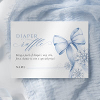 Raffle Chá de fraldas de inverno azul