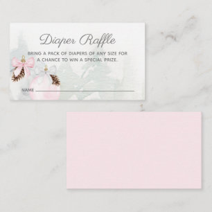 Cartão De Informações Raffle Chá de fraldas Fralda de inverno