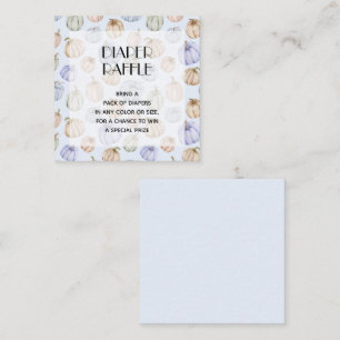 Cartão De Informações Raffle Chá de fraldas Fralda Pumpkin Azul