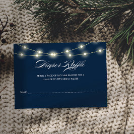 Cartão De Informações Raffle Chá de fraldas Minimalista Elegante Azul