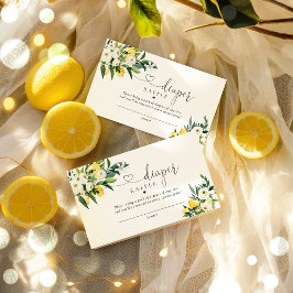 Cartão De Informações Raffle da Fralda do Mediterrâneo-limão