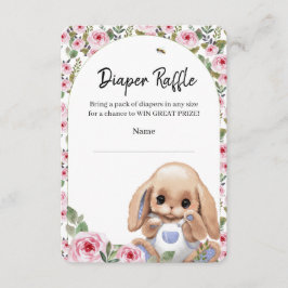 Cartão De Informações Raffle de Fralda da placa de gabinete