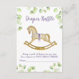 Cartão De Informações Raffle de Fralda da placa de gabinete para chá de