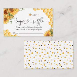 Cartão De Informações Raffle de Fralda de Abelhas