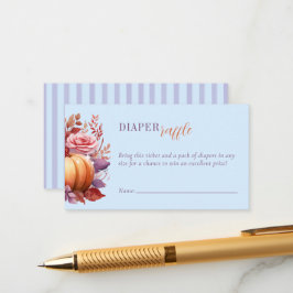 Cartão De Informações Raffle de Fralda de Abóbora de Aquarela