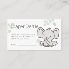 Cartão De Informações Raffle de Fralda de Elefante Bonito