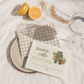 Cartão De Informações Raffle de Fralda de Mercado do Agricultor Cultivad