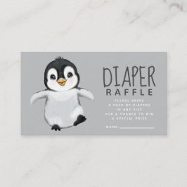 Cartão De Informações Raffle de Fralda de pinguim cômodo