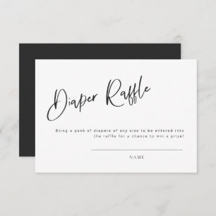 Cartão De Informações Raffle de Fralda inspirado em gótico preto