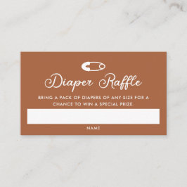 Cartão De Informações Raffle de Fralda Mínima Moderna
