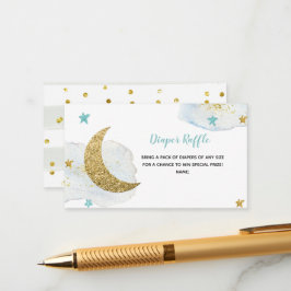 Cartão De Informações Raffle Fralda Azul Moderno