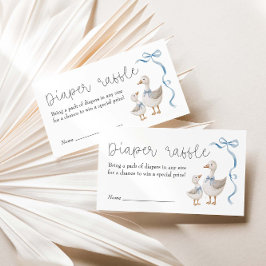Cartão De Informações Raffle Fralda Chá de fraldas do ganso bobo