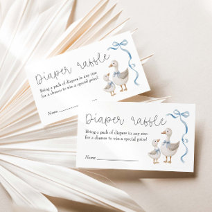 Cartão De Informações Raffle Fralda Chá de fraldas do ganso bobo