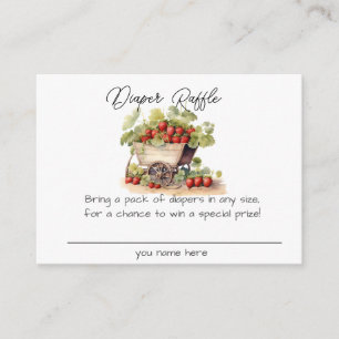 Cartão De Informações Raffle, fralda de mercado do fazendeiro em crescim