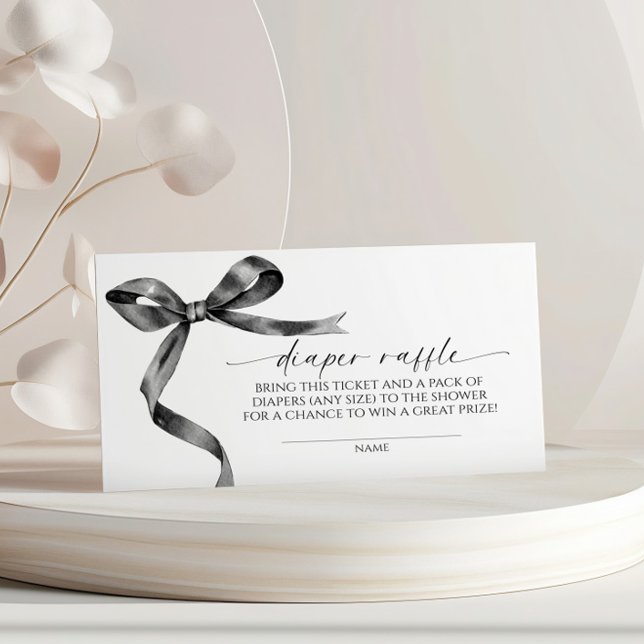 Cartão De Informações Raffle Fralda preto (Criador carregado)